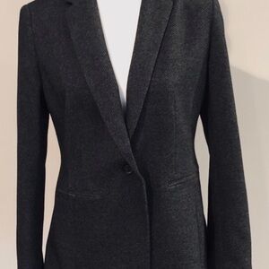 Ann Taylor Tweed Blazer Jacket Black/Gray women size 6P